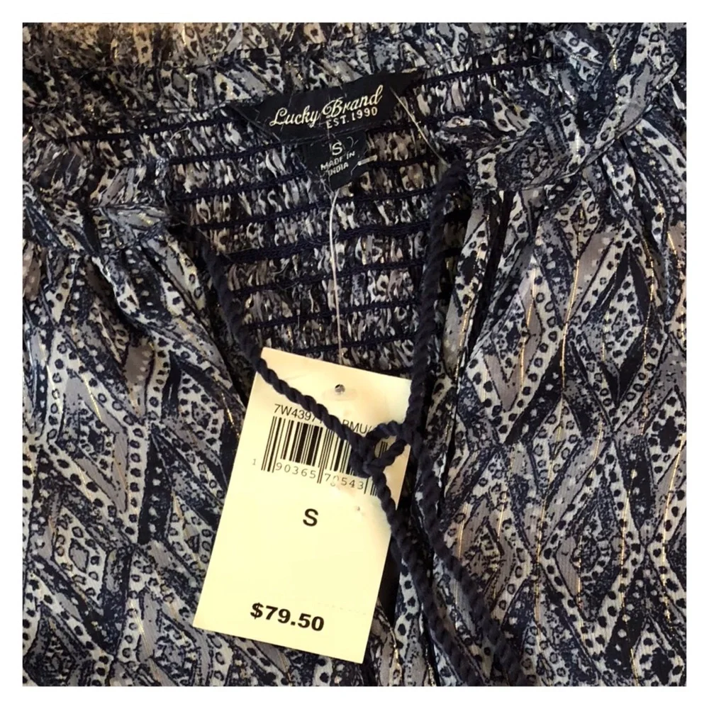 NWT Lucky Brand Scarf Print Tank Top - Picture 5 of 6